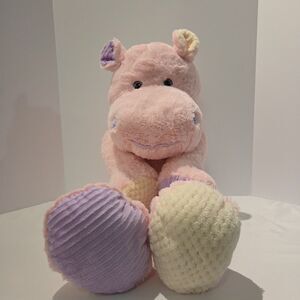 This & That Pink & Lavender Pastel Plush Hippo 33" Stuffed Animal Toy Large Gift